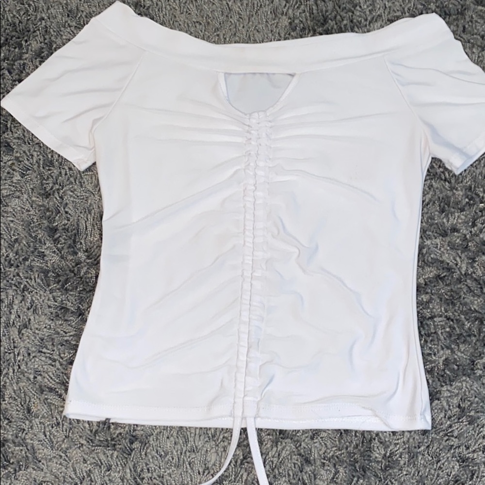 white off the shoulder blouse - Picture 1 of 2